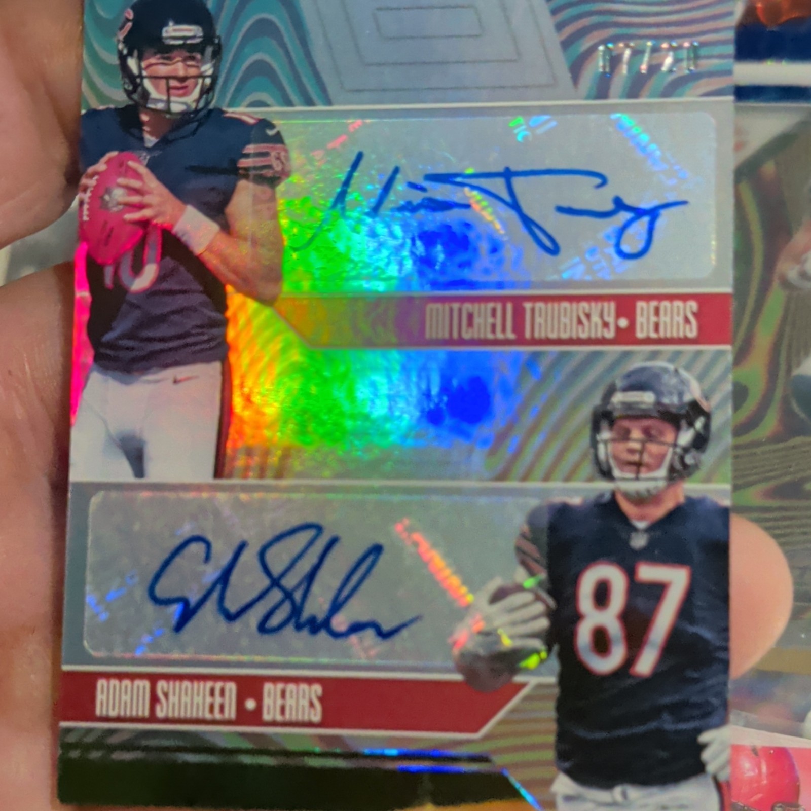 Panini 2017 Mitchell Trubisky Adam Shaheen Autograph Rookie Bears RD-TS