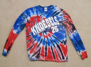 Knoebels Amusement Park Red White & Blue Tie Dye long sleeve shirt M