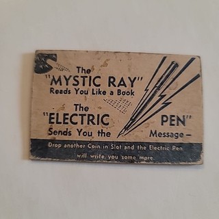 Mike Munves 1940's The Mystic Ray Electric Pen Card
