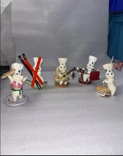 The Danbury Mint Set of 4 Pillsbury Doughboy International Figurines Lot