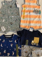 Carters Romper Sets BOYS boats/animals - Size 6 Months Brand NEW