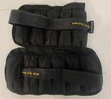 Gold  s Gym Vintage Ankle Wrist Weights Pair 5 lb Total Adjustable Sand Weighted