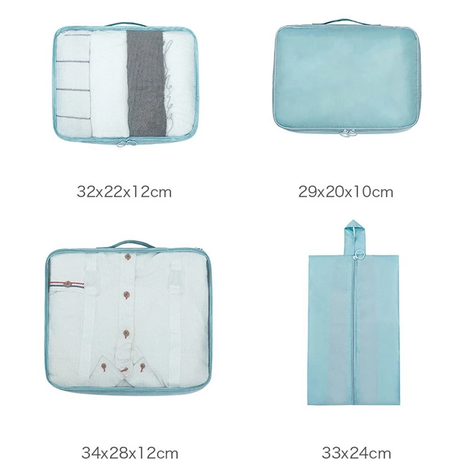 8X Packing Cube Travel Luggage Organiser Compression Suitcase Cloth Storage Bag - image 2 of 4