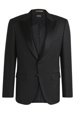 NWOT - BOSS - Slim-fit tuxedo jacket in wool serge - Black Size 40R