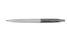 Parker Jotter Ballpoint Pen Matte White & Stainless Steel Blue Ink Made In USA
