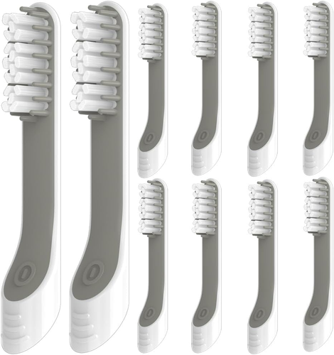 Confezione 10 Testine Spazzolino Quip Setole Medie Bianco Ricambio Compatibile - Foto 7 di 12