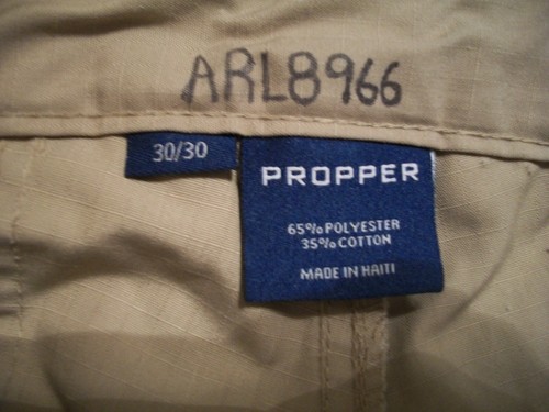 NWOT MEN'S PROPPER LIGHTWEIGHT TACTICAL CARGO PANTS KHAKI 30” x 30” - Picture 2 of 8