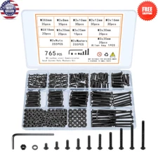 765PCS M3 Screws Bolts and Nuts Assortment Kit Small Hex Socket Head Cap Screws