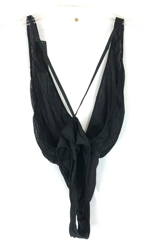 Body de mujer Felina negro sin mangas plisado talla S Foto 2 de 3