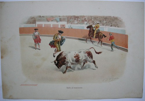 Daniel Perea y Rojas (1834-1909) Escenas Taurinas 16 Chromolithografias 1895 - Picture 10 of 12