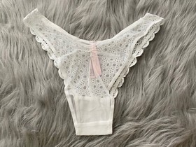 Victoria's Secret Brazilian Panty Dream Angels White Eyelet & Mesh Back S M L XL