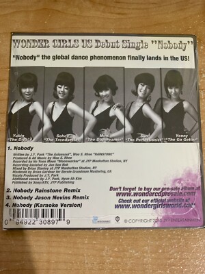 WONDER GIRLS 원더걸스 1st US DEBUT SINGLE (NOBODY) KPOP CD RARE