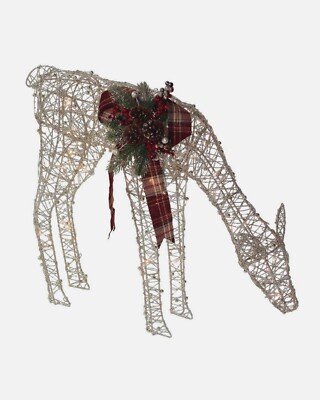 Alpine 19 In. Warm White LED Gold Wire Grazing Doe Lighted Decoration CHT947HH-M