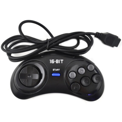 1x SEGA Genesis Controller Gamepad SEGA MD 16 Bit 6 taste Sega Mega Drive Master