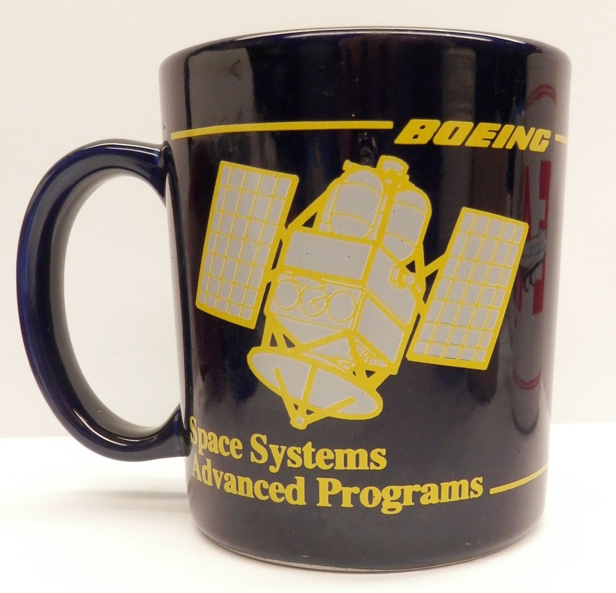 Boeing Space Systems Advanced Programs Aerospace Satellite Coffee Mug Dark  Blue | eBay