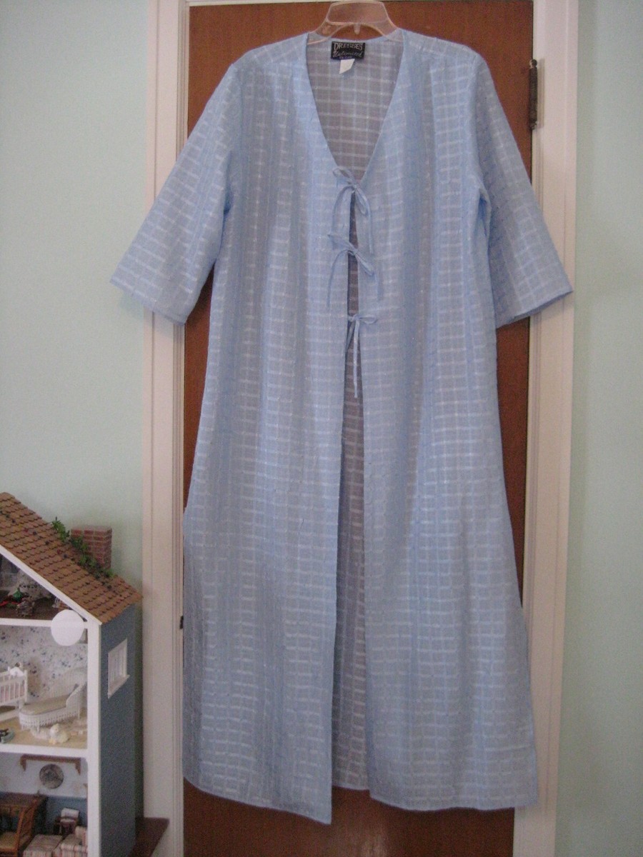 Beautiful light blue semi sheer overcoat dress coat sz 16 | eBay