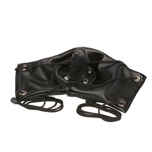 Restraint Half Face Mask with Mouth Gags Plugs PU Leather Head Harness Game - Picture 6 of 19