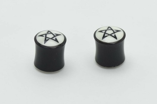 Paar 1/2" 12 mm Bio handgeschnitzte Horn Sattel Plugs Handarbeit Ohrring - Bild 16 von 20