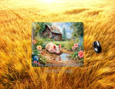 Pig themed PC/laptop Mouse Pad, CHOICE, FREE shipping, gifts, farm life, animals