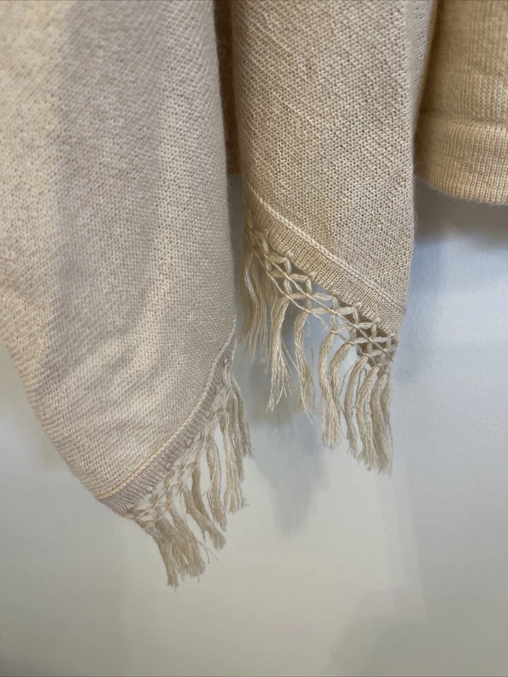 ST JOHN 100%CASHMERE TWINSET S Cardigan & Shell Fringe trim NWT Orig $1095 - Image 3 of 4