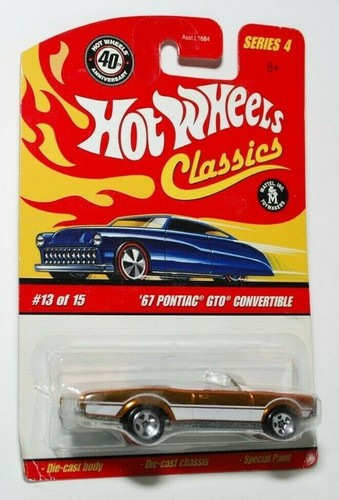 Hot Wheels Classics '67 PONTIAC GTO CONVERTIBLE GOLD 1:64 Series 4 - Picture 1 of 2