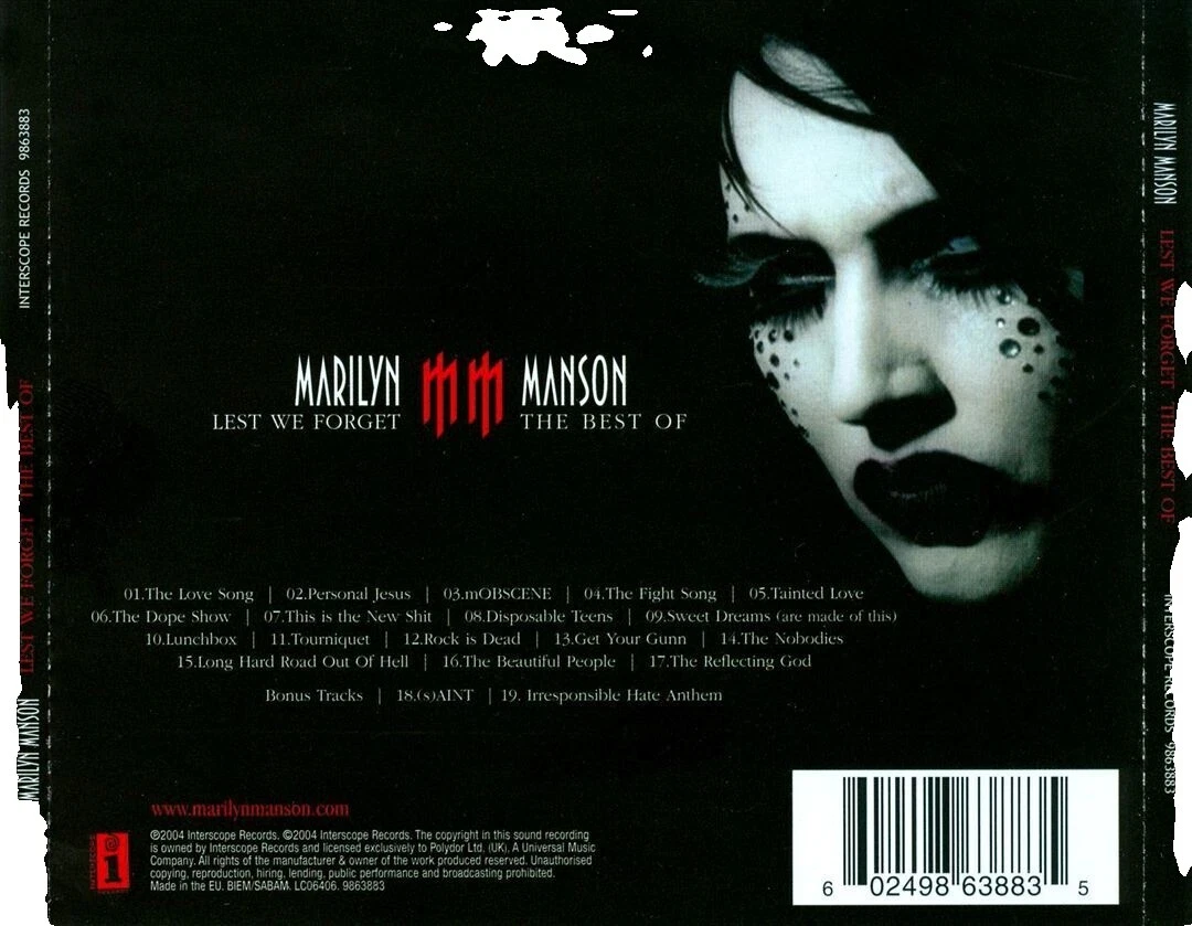 CD de música pop Marilyn Manson