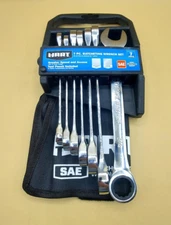 NEW Hart 7pc SAE Ratcheting Wrench Set & carrying bag tool HHPWRW101