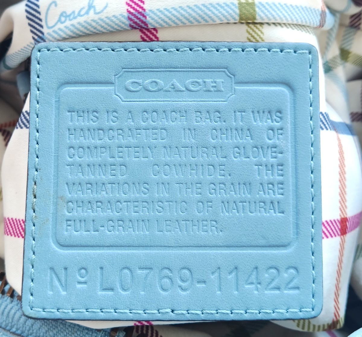 Coach 11422 MEDIUM Vintage Bleecker Sky Blue Leather Bucket Bag | eBay