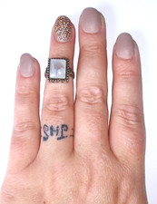  Lovely Vintage 925 Sterling Silver  Moonstone Ring - Size 5