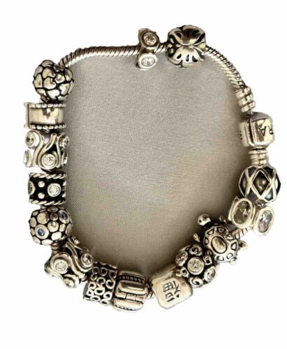 Authentic Pandora Sterling Silver Bracelet and Charms Lot - Picture 5 of 22