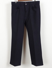 Vintage 80s Levis 35x30 Mens Pants Navy USA Made Scovill Zip Polyester Blue
