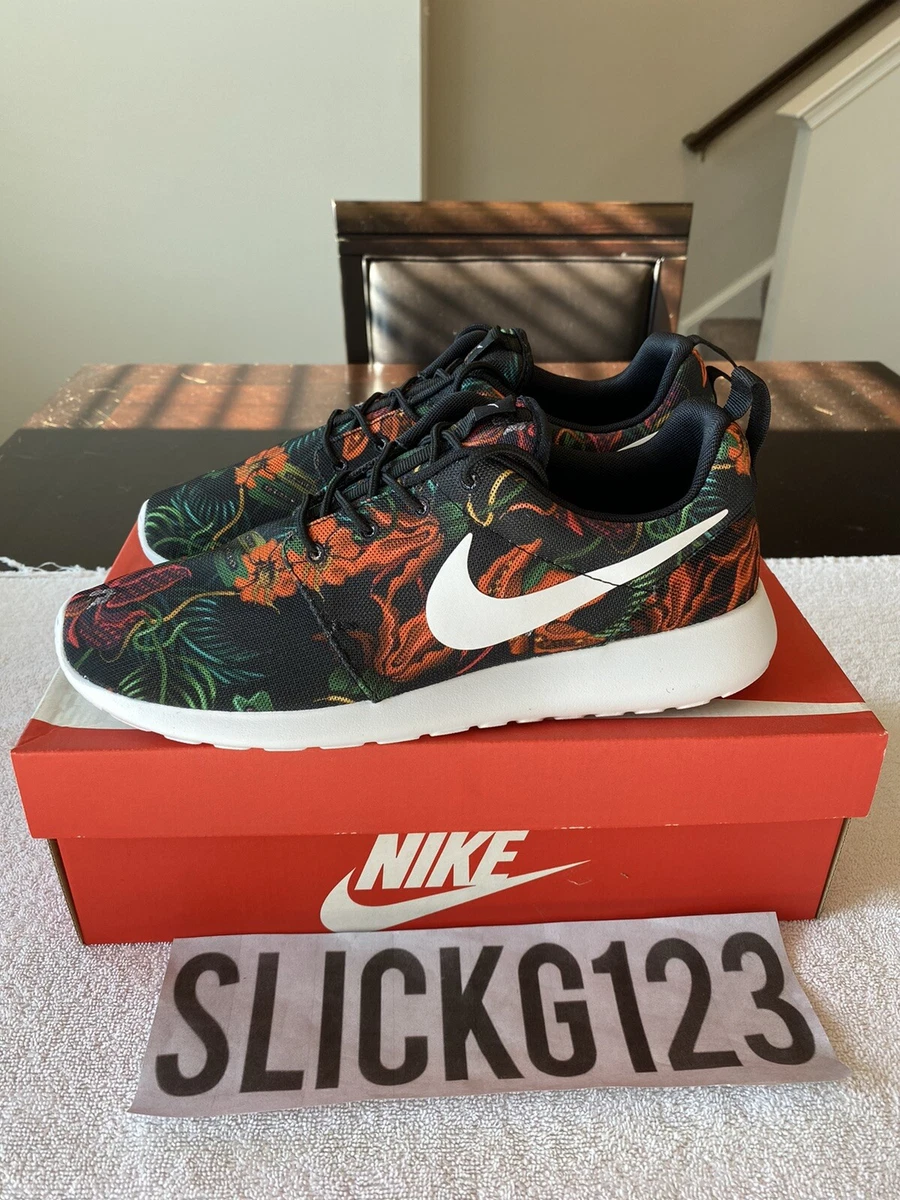 Nike roshe run floral orange hotsell