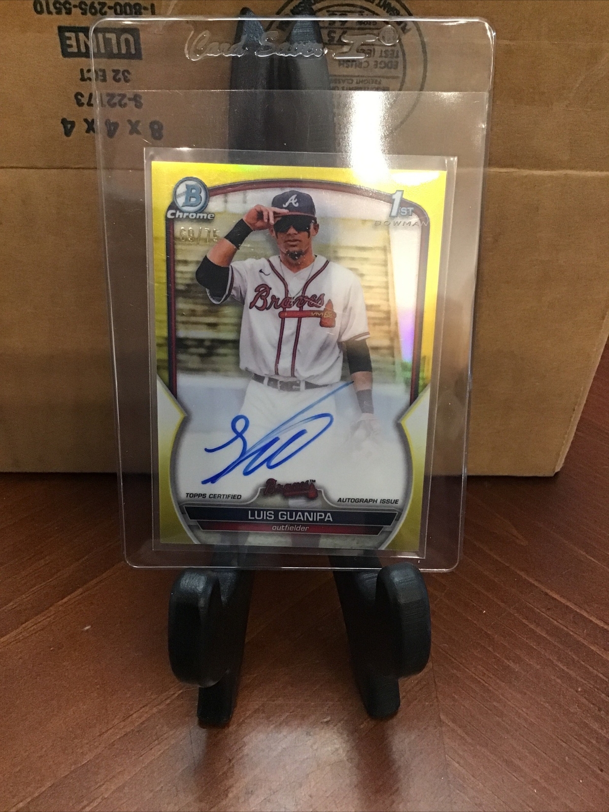 2023 Bowman Chrome Prospect Auto Yellow Refractors #CPALG Luis Guanipa 69/75