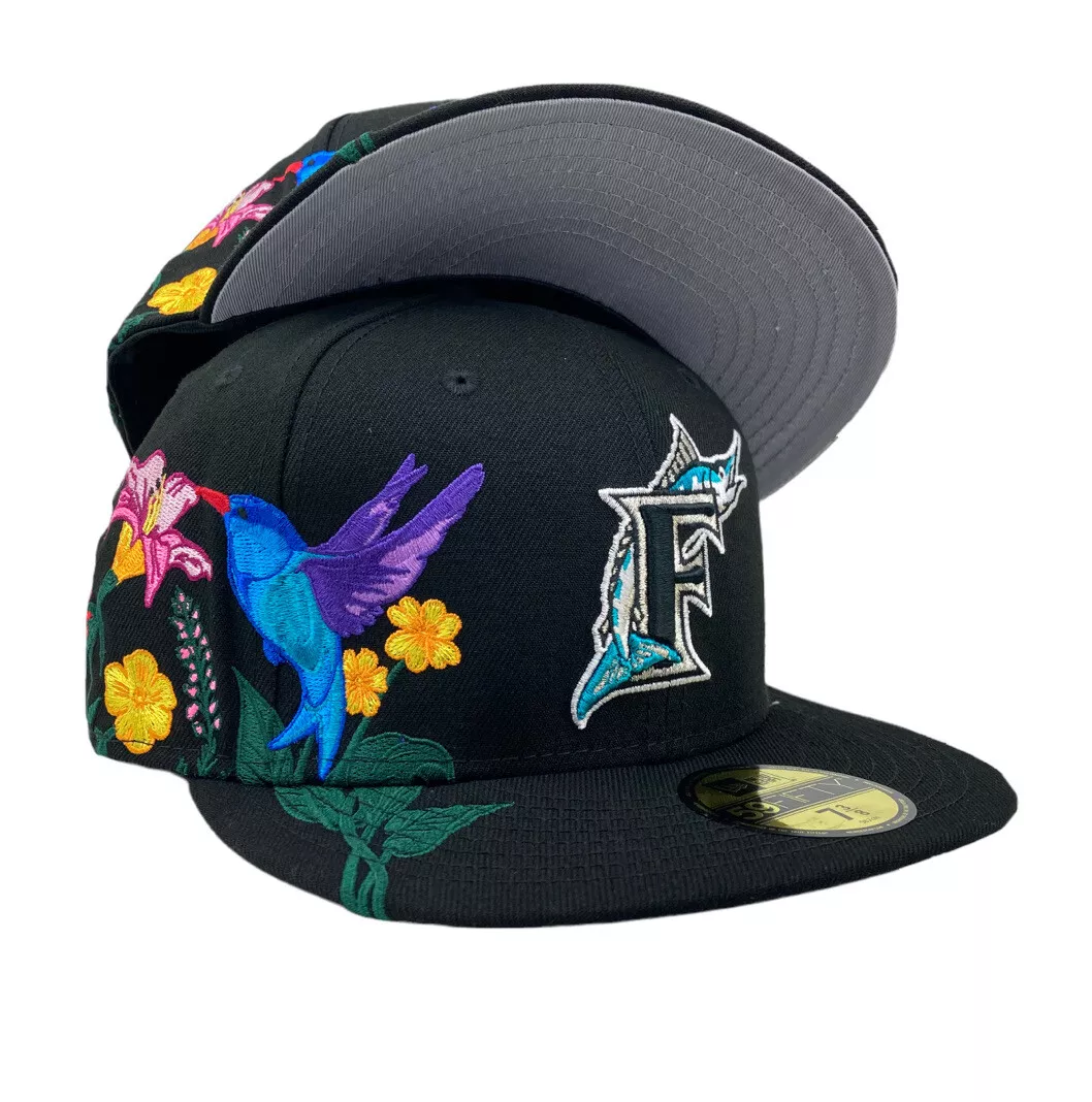 FLORIDA MARLINS NEW ERA 59FIFTY BLOOMING FLOWER COLLECTION HAT