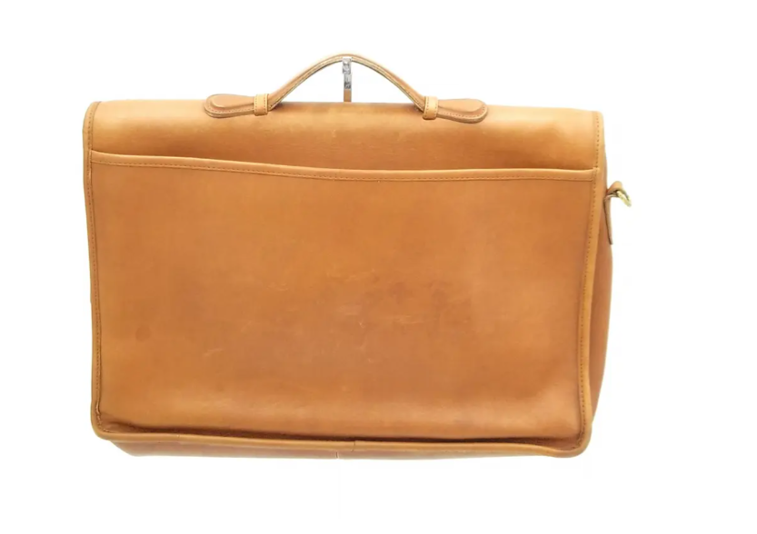 Coach D4C-5265 Vintage Lexington Saddle Brown Leather Briefcase