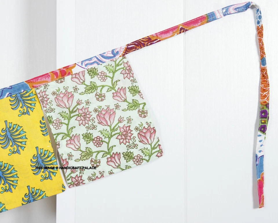 Tela de algodón Bunting Boda Vintage Shabby & Chic Hecho a mano Floral Encaje 11 pies Foto 3 de 3