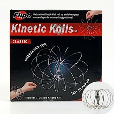 Kinetic Koils Spring Flow Ring Multi Sensory by Flipo Interactive Fun - Silver
