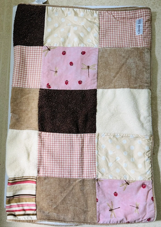 Glenna Jean Crib Bedding Set Crib Skirt Blanket Diaper Bag Mobile Pink Brown - Image 4 of 4