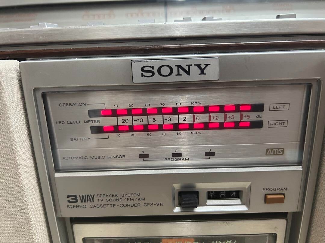 SONY CFS-V8 STEREO ZILBA'P New Age Cassette Player 3-way