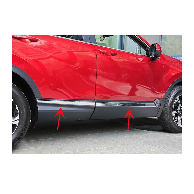 New 6pcs Chrome Side Door Body Molding Cover Trim For Honda CRV CRV