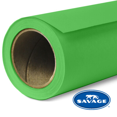 Savage Hintergrundkarton 2,72x11m Tech Green (46) Chroma Key Papierrolle Studio