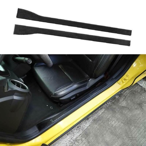 Real Carbon Fiber Inner Door Threshold Scuff Plate For Chevrolet Camaro