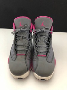 pink grey and white jordan 13
