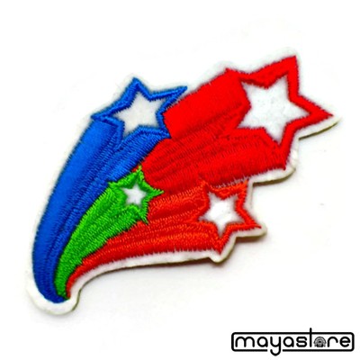 PATCH AUFNÄHER STERNSCHNUPPE STERN SHOOTING STERNE HIMMEL AUFBÜGLER STAR JEANS
