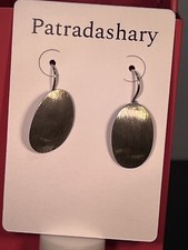 Sterling Silver Dangle Drop earrings textured earrings silver earring handcut