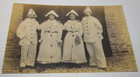 RPPC Halloween Costume Clown Dunce 2 Women 2 Men Matching Late 1800s Early 1900s — photo 1