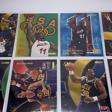 1996 Upper Deck Team USA Basketball Karl Malone Basketball Card Lot Bronze Card