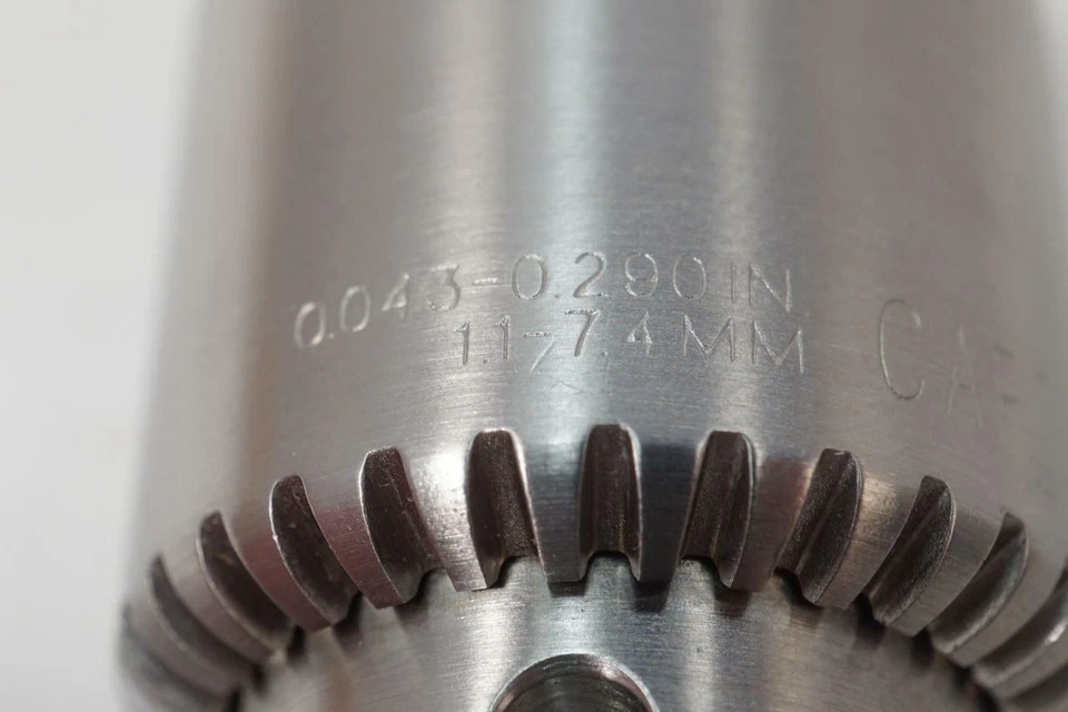 New Jacobs Stainless Steel 1.1-7.4mm Capacity Drill Chuck w/ Key 3/8-24 Mount - Image 2 of 4