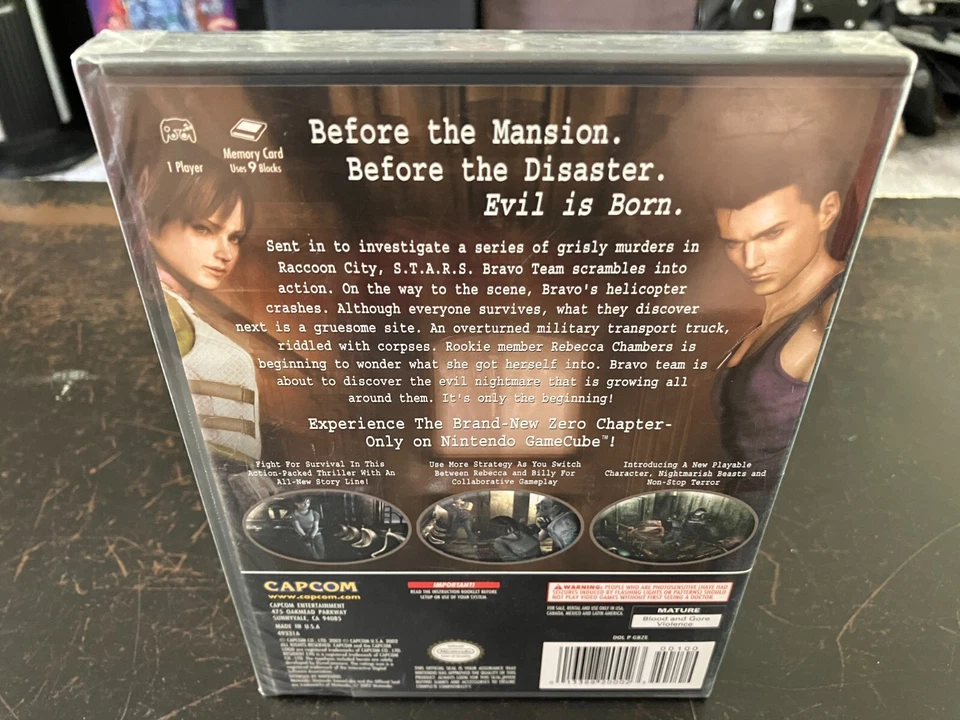 Resident Evil Zero 0 for Nintendo Gamecube 2002 Capcom Black Label NTSC USA NEW - Image 4 of 4