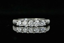 3,950 Platinum 5 Round 0.50ct Diamond Ring Wedding Band Anniversary Ring Size 5